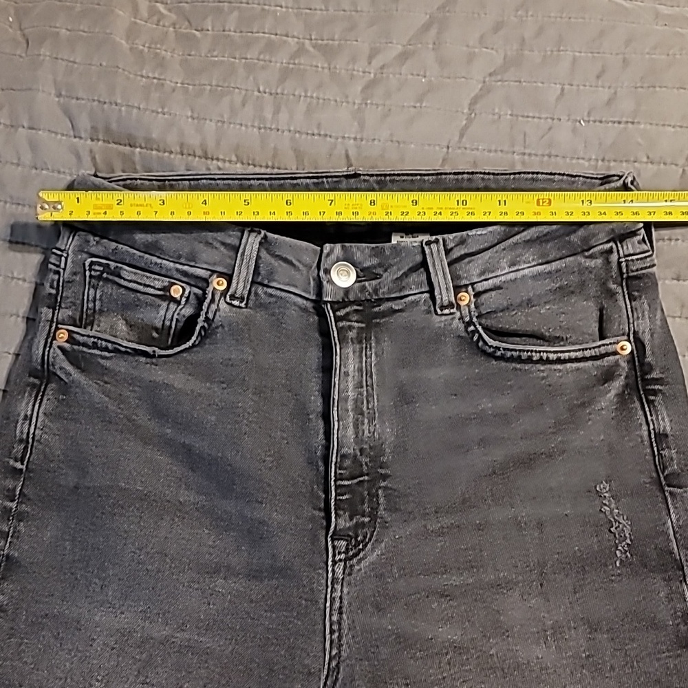 H&M black ripped jeans, super skinny high waist, Size 10 - Picture 8 of 8